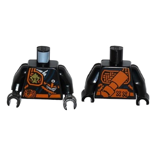 Lego black torso ninjago - black, robe